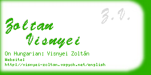 zoltan visnyei business card